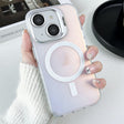 For iPhone 14 Plus MagSafe Lens Holder PC Hybrid TPU Phone Case(White) - iPhone 14 Plus Cases by PMC TechLife | Online Shopping South Africa | PMC TechLife