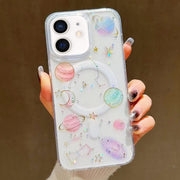 For iPhone 12 Cosmic Star MagSafe TPU Phone Case(Transparent)