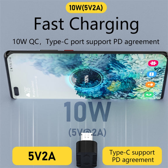 Type-C Female to Micro USB Male Adapter Data Charging Transmission, Specification:Type-C Female to Micro Male Left Bend