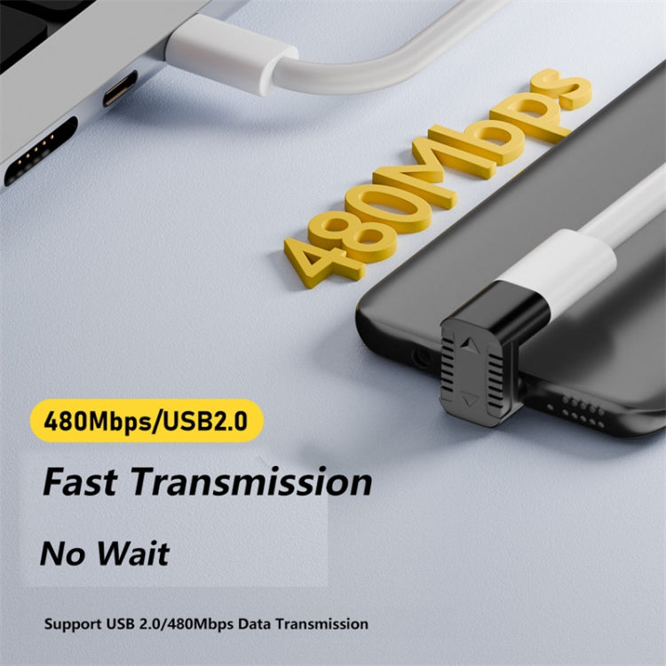 Type-C Female to Micro USB Male Adapter Data Charging Transmission, Specification:Type-C Female to Micro Male Left Bend