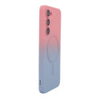 For Samsung Galaxy S23 5G ENKAY Hat-Prince MagSafe Rainbow Gradient Silicone Phone Case with Lens Film(Pink Blue) - free shipping - PMC TechLife - Order now!
