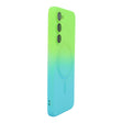 For Samsung Galaxy S23 5G ENKAY Hat-Prince MagSafe Rainbow Gradient Silicone Phone Case with Lens Film(Green Blue) - free shipping - PMC TechLife - Order now!