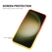 For Samsung Galaxy S23+ 5G ENKAY Hat-Prince MagSafe Rainbow Gradient Silicone Phone Case with Lens Film(Dark Blue)