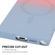 For Samsung Galaxy S25 Ultra 5G ENKAY Hat-Prince MagSafe Rainbow Gradient Silicone Phone Case with Lens Film(Green Blue)