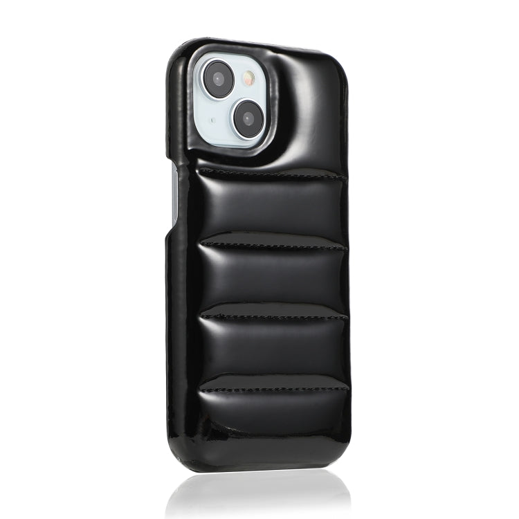 For iPhone 15 Pro Laser Aurora Down Jacket All-inclusive Phone Case(Red)