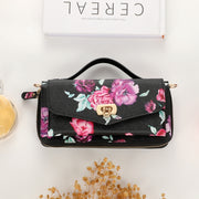 For Samsung Galaxy S24+ 5G Flower Multi-functional Crossbody Zipper Wallet Leather Phone Case(Black)