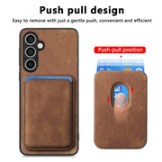 For Samsung Galaxy S23 FE 5G Retro Leather Card Bag Magnetic Phone Case(Brown)