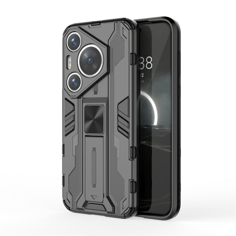 For Huawei Pura 70 Pro Supersonic Armor PC Hybrid TPU Phone Case(Black)