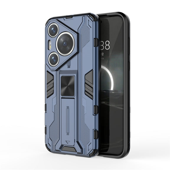 For Huawei Pura 70 Pro Supersonic Armor PC Hybrid TPU Phone Case(Blue)