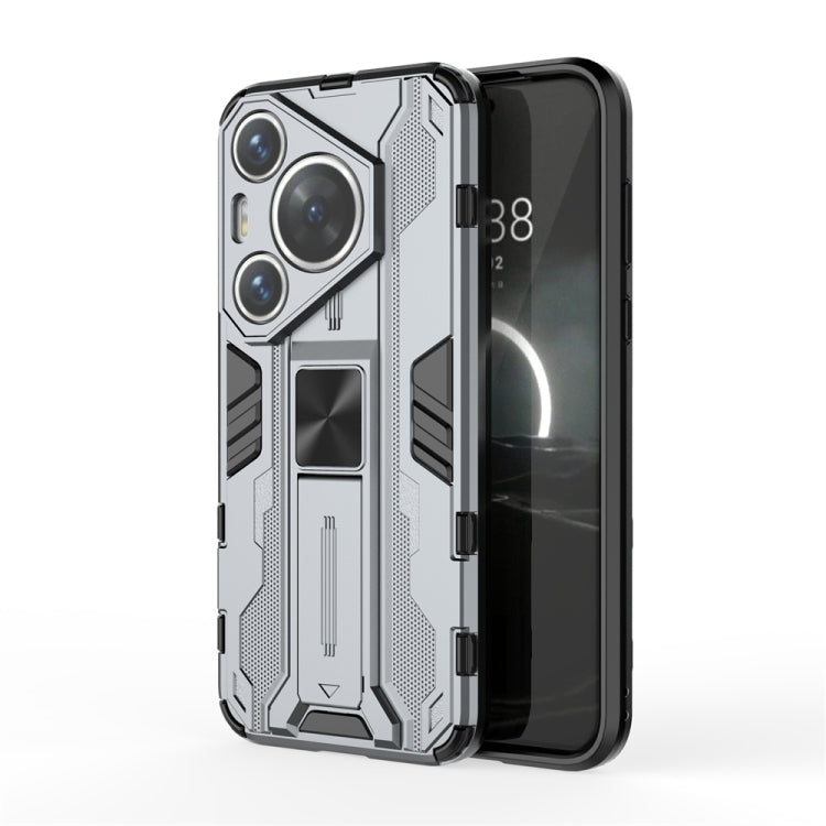 For Huawei Pura 70 Pro Supersonic Armor PC Hybrid TPU Phone Case(Grey)