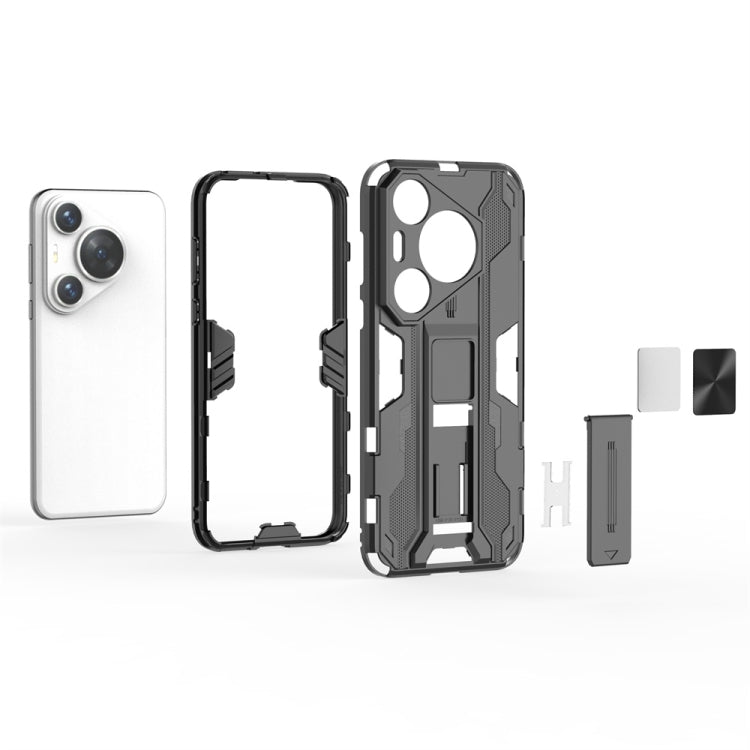 For Huawei Pura 70 Pro Supersonic Armor PC Hybrid TPU Phone Case(Grey)