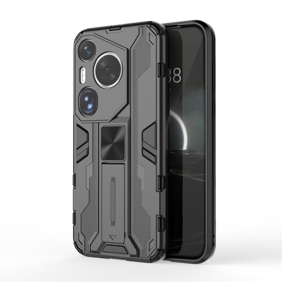 For Huawei Pura 70 Ultra Supersonic Armor PC Hybrid TPU Phone Case(Black)