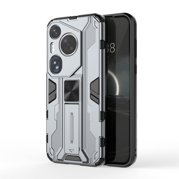 For Huawei Pura 70 Ultra Supersonic Armor PC Hybrid TPU Phone Case(Grey)