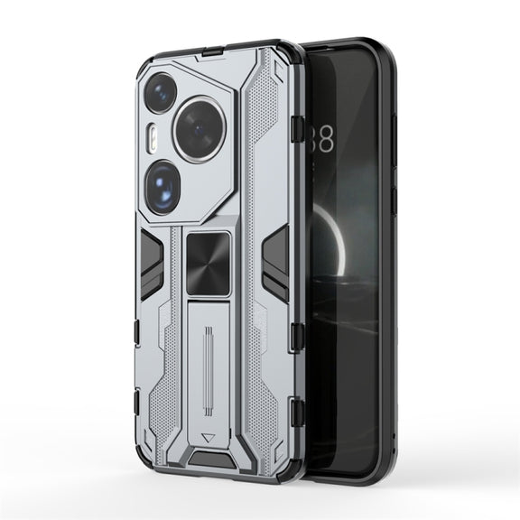 For Huawei Pura 70 Ultra Supersonic Armor PC Hybrid TPU Phone Case(Grey)