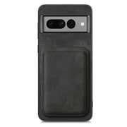 For Google Pixel 7 Pro Retro Leather Card Bag Magnetic Phone Case(Black)