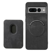 For Google Pixel 7 Pro Retro Leather Card Bag Magnetic Phone Case(Black)