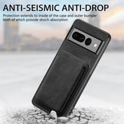 For Google Pixel 7 Pro Retro Leather Card Bag Magnetic Phone Case(Black)