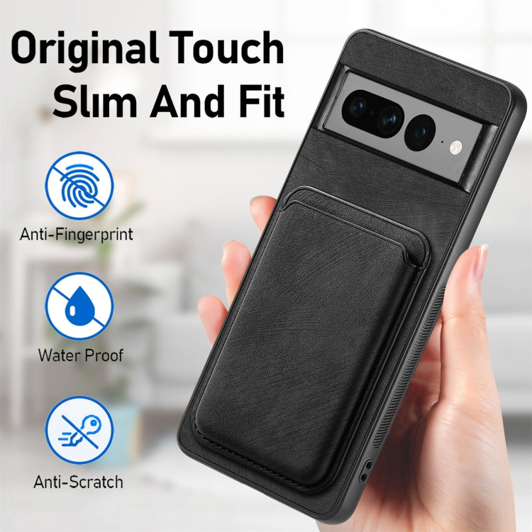 For Google Pixel 7 Pro Retro Leather Card Bag Magnetic Phone Case(Black)