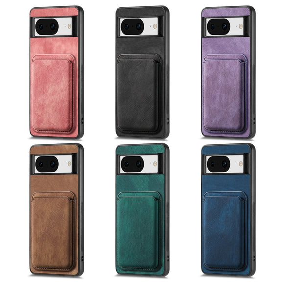 For Google Pixel 7 Pro Retro Leather Card Bag Magnetic Phone Case(Black)