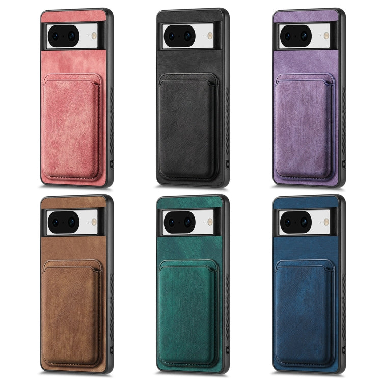 For Google Pixel 7 Pro Retro Leather Card Bag Magnetic Phone Case(Black)