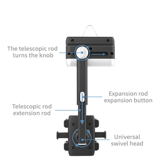 H23-8 New Multifunction Rearview Mirror Phone Holder Rotatable Retractable Phone Mount