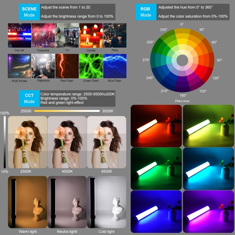 VLOGLITE W270RGB Live Streaming E-Sports Handheld Fill Light LED Studio Light(UK Plug)