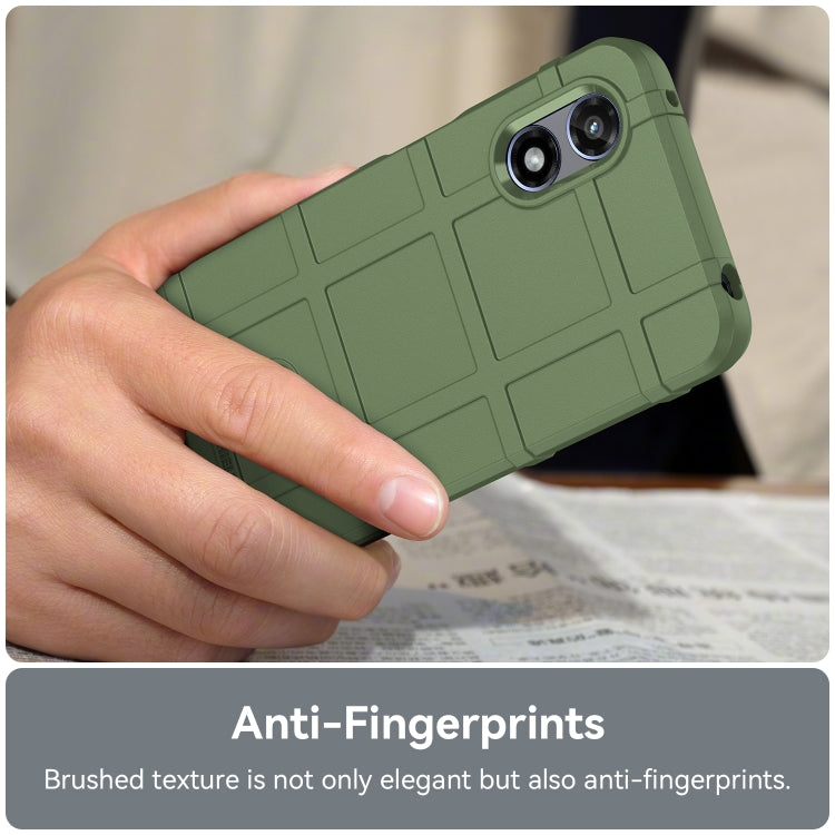 For Motorola Moto G Play 2024 Full Coverage Shockproof TPU Phone Case(Army Green)