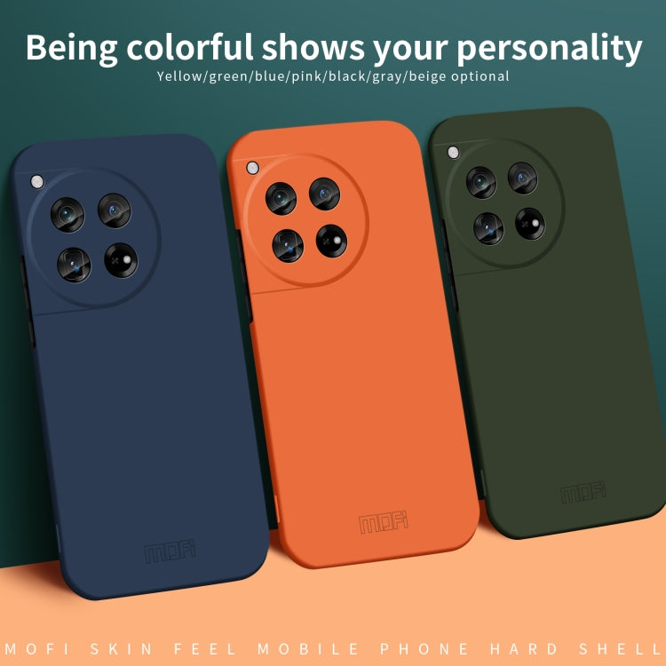 For OnePlus 12 MOFI Qin Series Skin Feel All-inclusive PC Phone Case(Black)