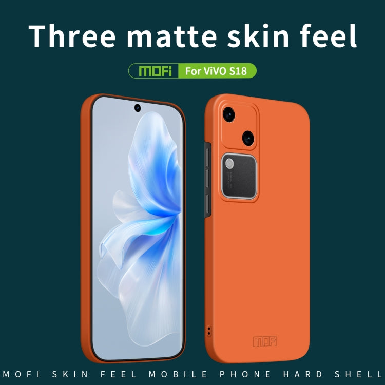 For vivo S18 MOFI Qin Series Skin Feel All-inclusive PC Phone Case(Blue)
