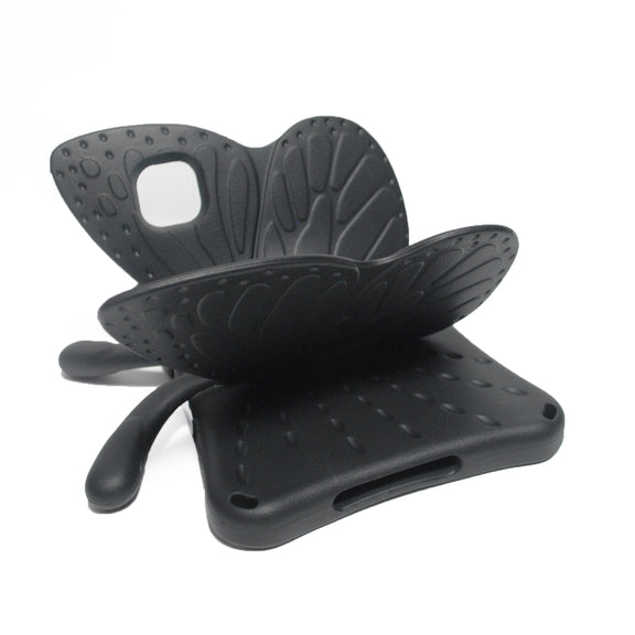 For Honor Pad X8 / X6 /7 Butterfly Bracket Kids EVA Shockproof Tablet Case(Black)