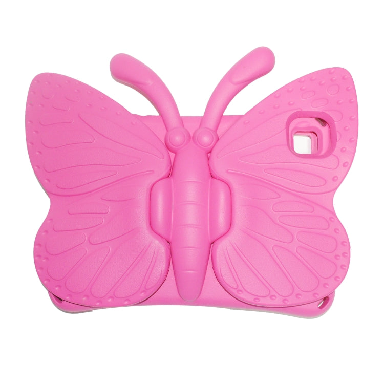 For Honor Pad X8 / X6 /7 Butterfly Bracket Kids EVA Shockproof Tablet Case(RoseRed)