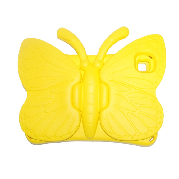 For Honor Pad X8 / X6 /7 Butterfly Bracket Kids EVA Shockproof Tablet Case(Yellow)