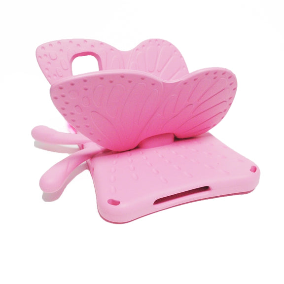 For Honor Pad X8 / X6 /7 Butterfly Bracket Kids EVA Shockproof Tablet Case(Pink)