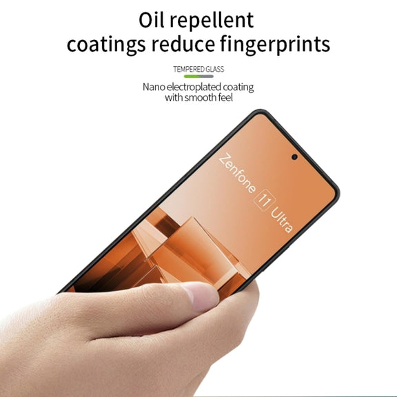 For Asus Zenfone 11 Ultra MOFI 9H 2.5D Full Screen Tempered Glass Film(Black)