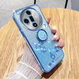 For OPPO Find X7 Gradient Glitter Immortal Flower Ring All-inclusive Phone Case(Blue) - Find X7 Cases by PMC TechLife | Online Shopping South Africa | PMC TechLife | Buy Now Pay Later Mobicred