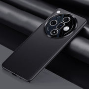 For OPPO Find X7 Plain-leather All-inclusive Shockproof Phone Case(Black)