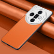 For OPPO  Find X7 Ultra Plain-leather All-inclusive Shockproof Phone Case(Orange) - OPPO Cases by PMC TechLife | Online Shopping South Africa | PMC TechLife | Buy Now Pay Later Mobicred