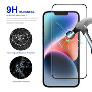 For iPhone 14 / 16e / 13 / 13 Pro ENKAY Easy Install High Alumina Silicon Full Glass Film