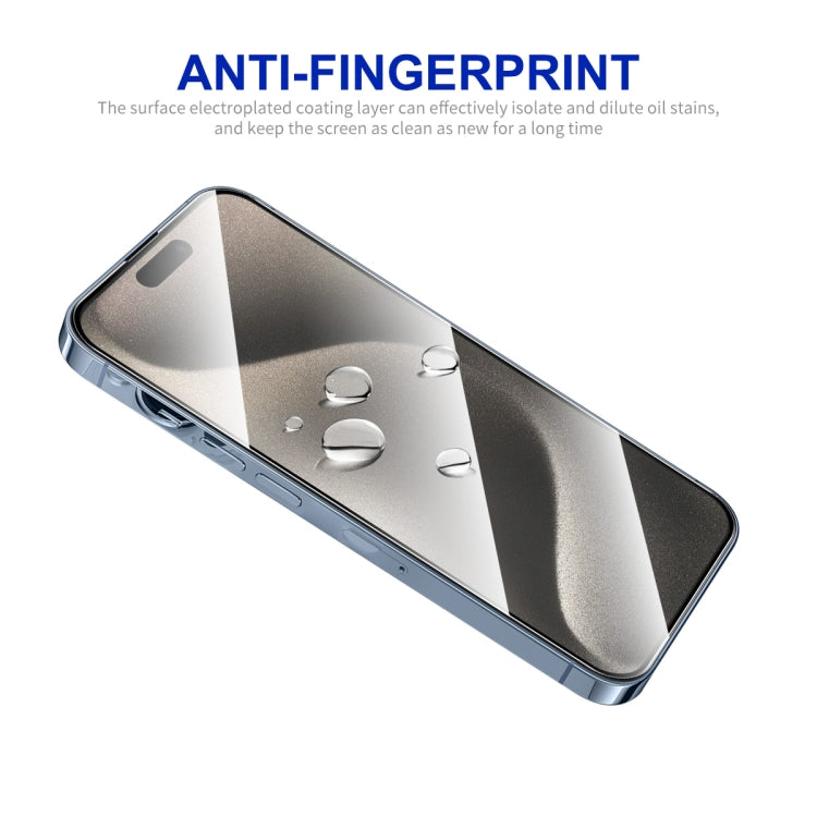 For iPhone 15 Pro Max ENKAY Easy Install High Alumina Silicon Full Glass Film