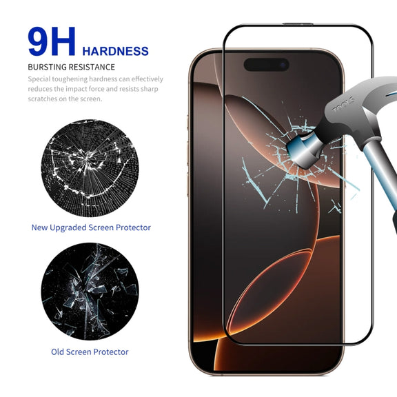For iPhone 16 Pro ENKAY Easy Install High Alumina Silicon Full Glass Film
