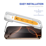 For iPhone 16 Pro Max ENKAY Easy Install High Alumina Silicon Full Glass Film