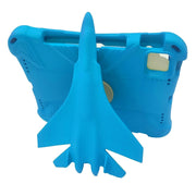 For iPad Air 11 2024 360 Rotation Aircraft Holder EVA Shockproof Tablet Case(Blue)