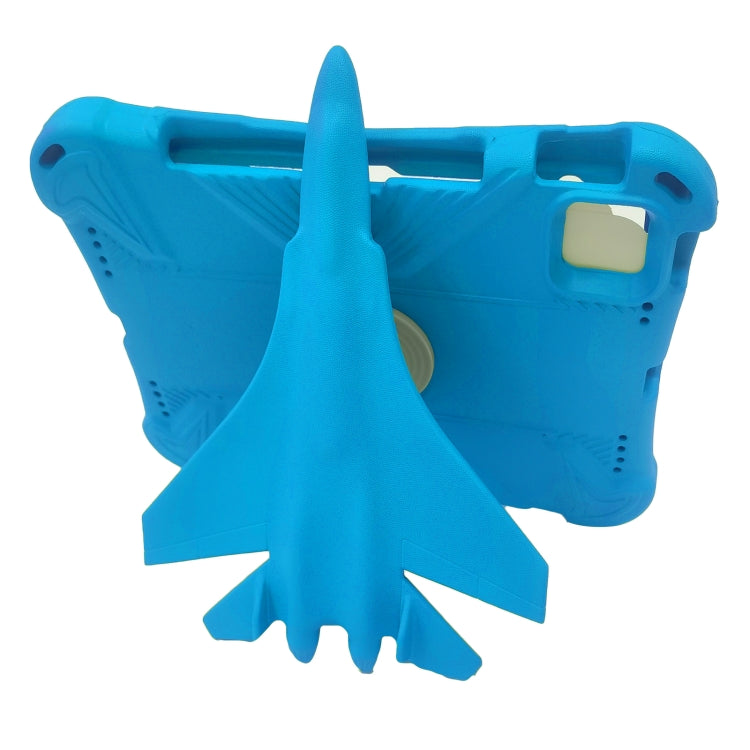 For iPad Air 11 2024 360 Rotation Aircraft Holder EVA Shockproof Tablet Case(Blue)