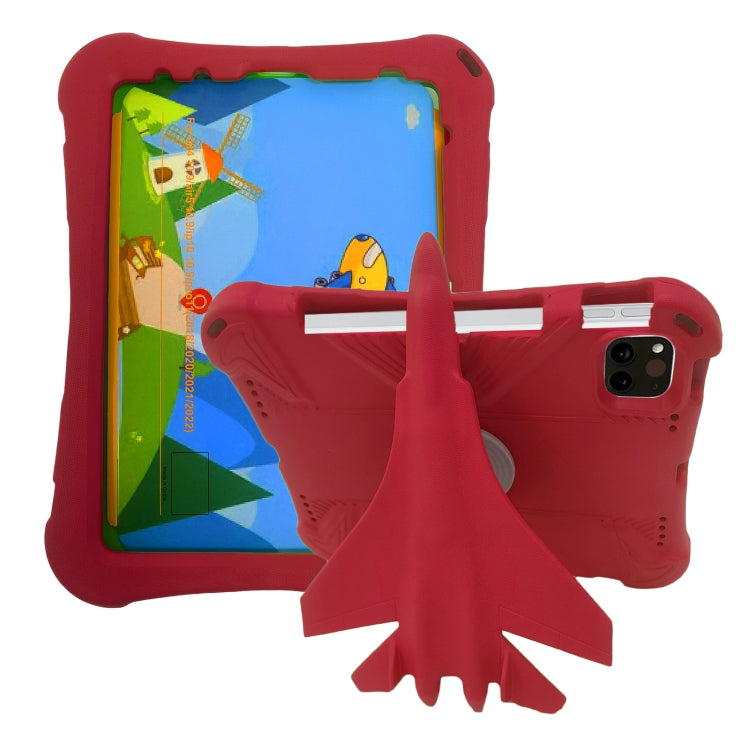 For iPad Air 11 2025 / 2024 360 Rotation Aircraft Holder EVA Shockproof Tablet Case(Red)