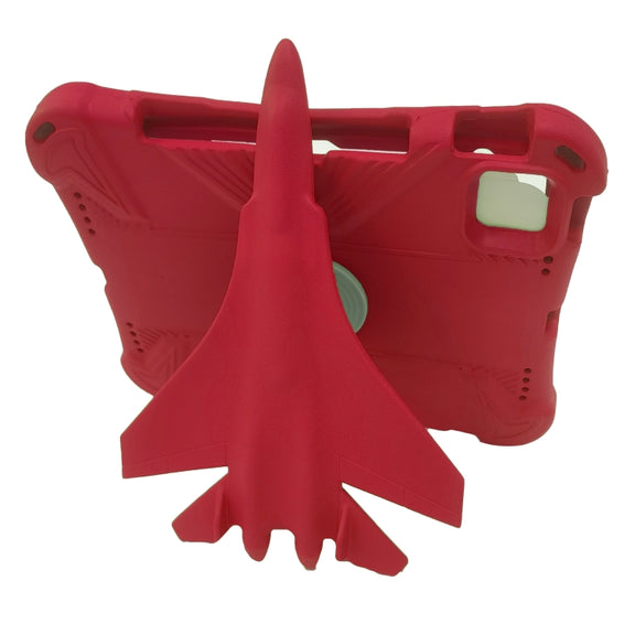 For iPad Air 11 2025 / 2024 360 Rotation Aircraft Holder EVA Shockproof Tablet Case(Red)