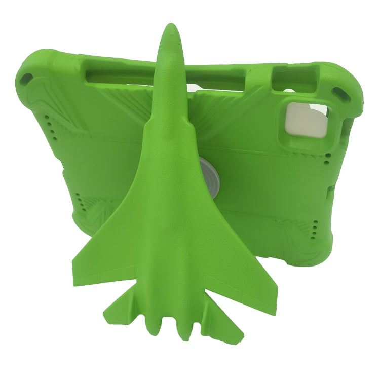 For iPad Air 11 2024 360 Rotation Aircraft Holder EVA Shockproof Tablet Case(Green)