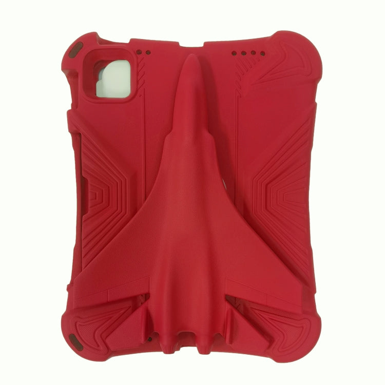 For iPad Pro 11 2024 360 Rotation Aircraft Holder EVA Shockproof Tablet Case(Red)