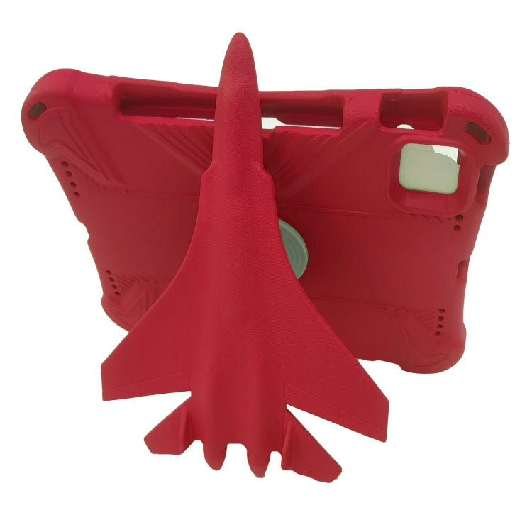 For iPad Pro 11 2024 360 Rotation Aircraft Holder EVA Shockproof Tablet Case(Red)