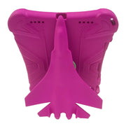 For iPad Pro 11 2024 360 Rotation Aircraft Holder EVA Shockproof Tablet Case(RoseRed)