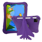 For iPad Pro 11 2024 360 Rotation Aircraft Holder EVA Shockproof Tablet Case(Purple)
